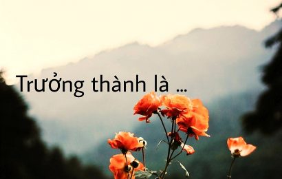 TA TRƯỞNG THÀNH TỪ TRONG NHỮNG NỖI ĐAU